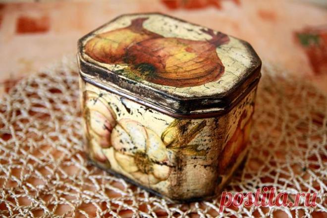 Мастер-класс по декупажу: Солонка из жестяной банки