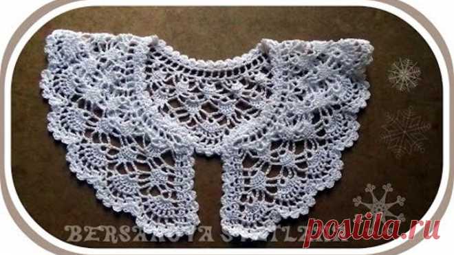 Ажурный воротничок крючком. Вариант 3.Crochet collar