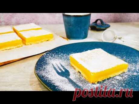 Самые вкусные ЛИМОННЫЕ квадратики. Тонкая песочная основа и ароматный заварной крем🤤 | Stacy's COOKING | Дзен