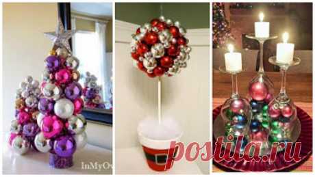 9 Manualidades decorativas usando esferas navideñas ~ cositasconmesh