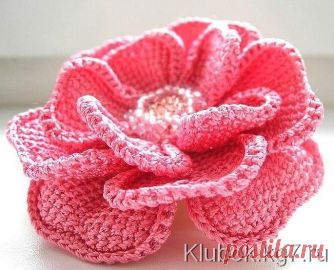 Как вязать цветы в тунисской технике