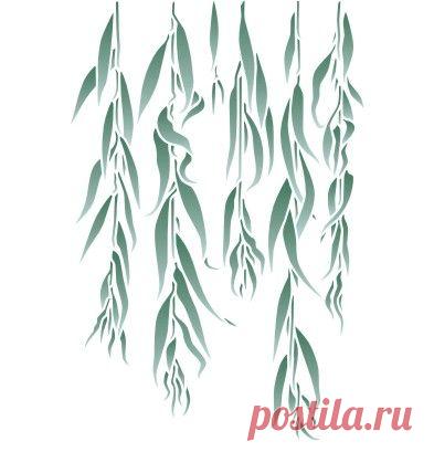 Трафареты растения и деревья/для творчества