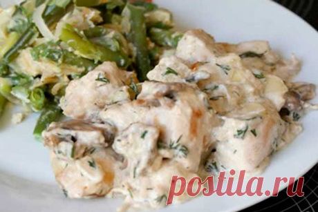 Куриное филе с сыром и грибами | Recept-Fresh.