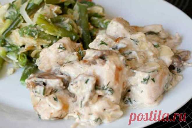 Куриное филе с сыром и грибами | Recept-Fresh.