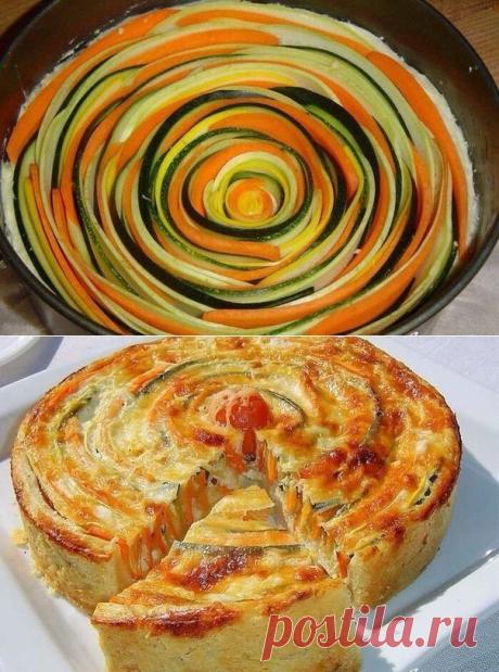 ПОТРЯСАЮЩЕ КРАСИВЫЙ И ВКУСНЫЙ ОВОЩНОЙ ПИРОГ