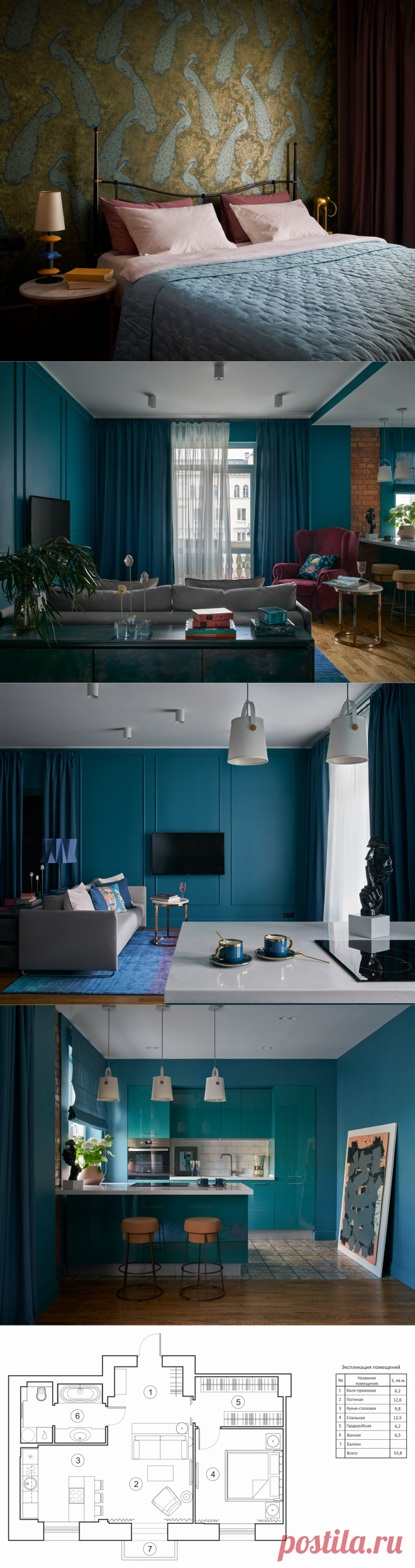 Houzz тур: Квартира-убежище в оттенках океана | Houzz Россия