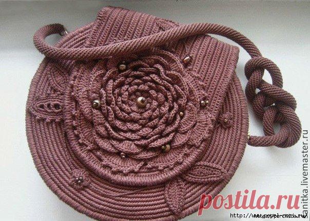 Модная сумочка с розой своими руками!