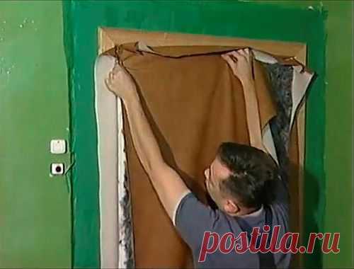 Обивка дверей дермантином