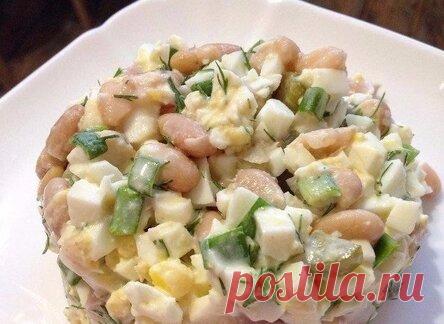 Питательный белковый салатик с фасолью! Как правильно его приготовить…