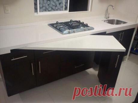 Вот такая несложная идея для маленькой кухни 👍🏼