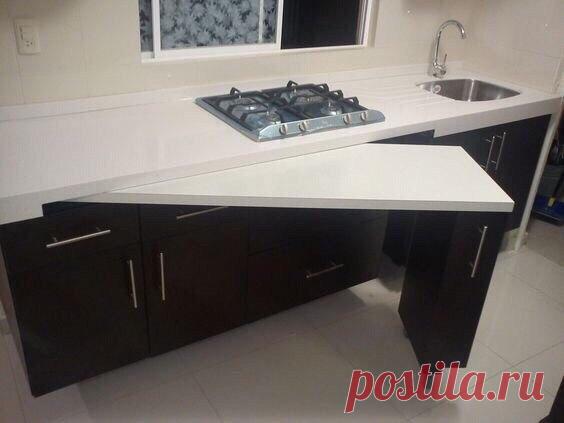 Вот такая несложная идея для маленькой кухни 👍🏼