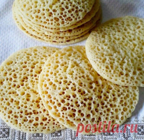 Рецепт : Марокканские блины ( откуда столько дырочек?) | Едим вместе | Яндекс Дзен