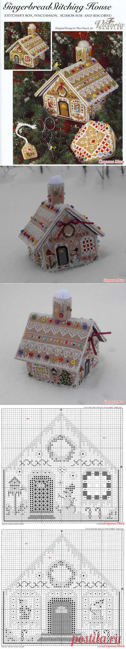 Комплект для рукоделия "Gingerbread Stitching House" - Бискорню и другие "кривульки" - Страна Мам