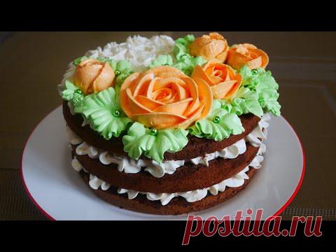 Шоколадный торт с апельсиновым зефиром Зефирные цветы  Цветы из зефира в домашних условиях - YouTube