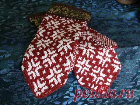 Жаккардовые варежки &quot;Бренди&quot;