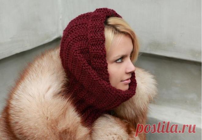 Снуд спицами - Схемы вязания - Новинки 2017 года в мире шарфа хомут - Видео МК