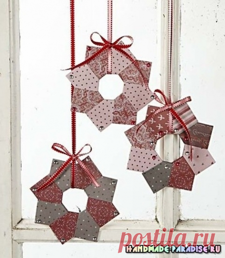 Бумажные звезды - подвески в технике оригами - Handmade-Paradise