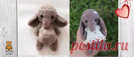 Слоник крючком схема: кроха в ладошку | Амигуруми крючком - Блог