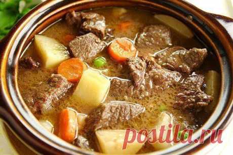 Тушеная говядина с овощами