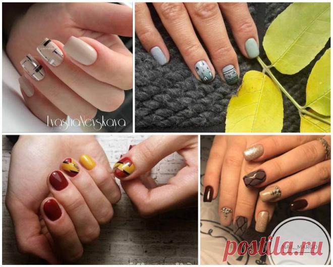 Осенний маникюр на короткие ногти: 100 вариантов из Instagram