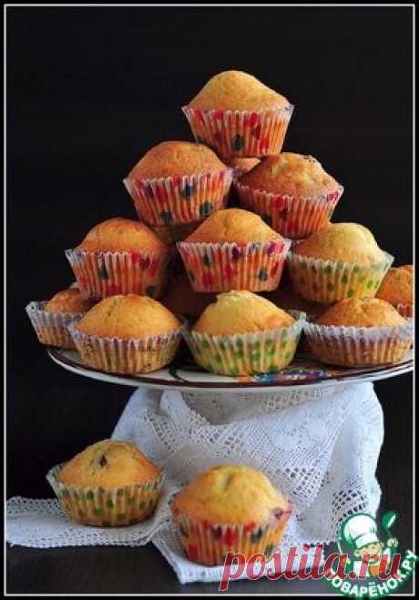 Кексы-маффины с вяленой клюквой - кулинарный рецепт