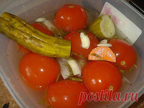 "Быстрое" ассорти - помидоры с огурцами | БУДЕТ ВКУСНО!