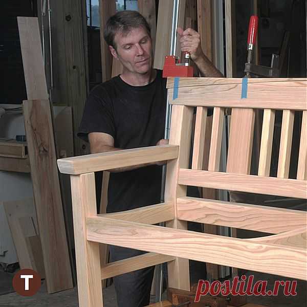 Садовая скамейка Деревообработка план по Woodcraft Magazine