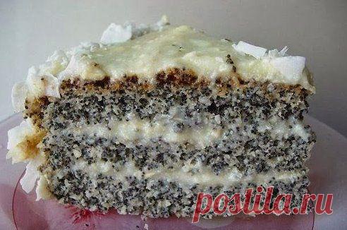 Маково-кокосовый торт.Безумно вкуснo!! Быстро, легко и ОЧЕНЬ вкусно! Рецепт совсем простой. !! Более подробно о рецепте можете узнать в источникe: шеф-повар Одноклассники, по ссылке fastppc.net/zzJ8 Рекомендуем посмотреть!!! Приятного аппетитa