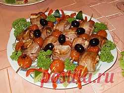 Кебаб из рыбы "Кусочки удовольствия" - кулинарный рецепт.