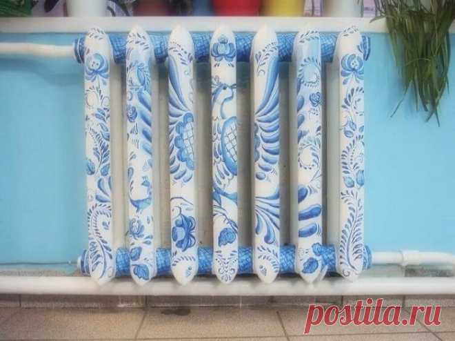 Декупаж батареи отопления своими руками