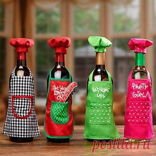 Декорируем бутылочки к празднику