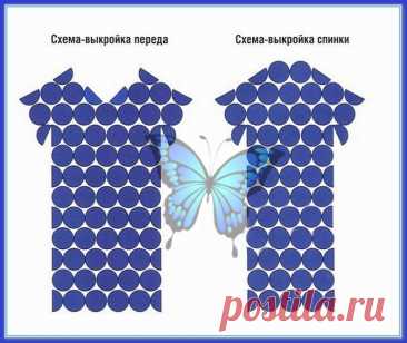 Платье круглыми мотивами крючком