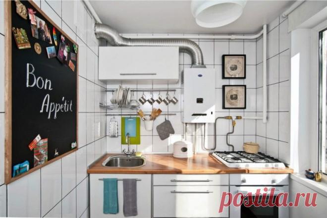 Кухня с газовой колонкой: реальных фото, варианты установки