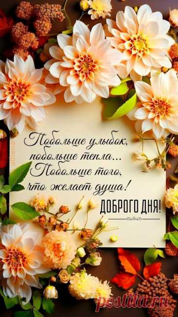 Желаю тебе чудесного дня! Пусть сегодняшний день будет легким и приятным, а удача сама плывет тебе в руки. Пусть солнечный день подарит самые теплые эмоции и хорошее настроение! добрый день открытки