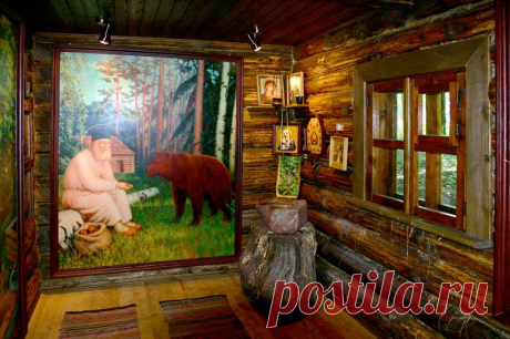 Внутренний вид пустыньки Серафима Саровского - Официальный сайт Серафимо-Саровского мужского монастыря. Святыни обители