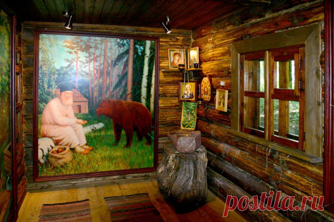 Внутренний вид пустыньки Серафима Саровского - Официальный сайт Серафимо-Саровского мужского монастыря. Святыни обители