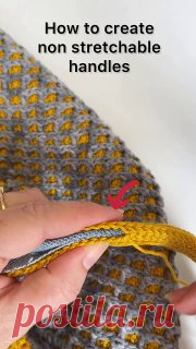 Плотная ручка для сумки. Джинсовую ткань обвязывают, чтобы ручка на сумке не вытягивалась. #вязание  • #сумка