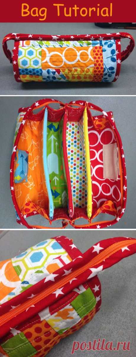 Sew Together Bag. DIY step-by-step tutorial. Сумочка для рукоделия    https://www.handmadiya.com/2015/09/sew-together-bag-tutorial.html
