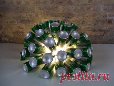 Cómo realizar una lámpara reciclando 50 botellas de cerveza - Lamp made out of 50 beer bottles - YouTube