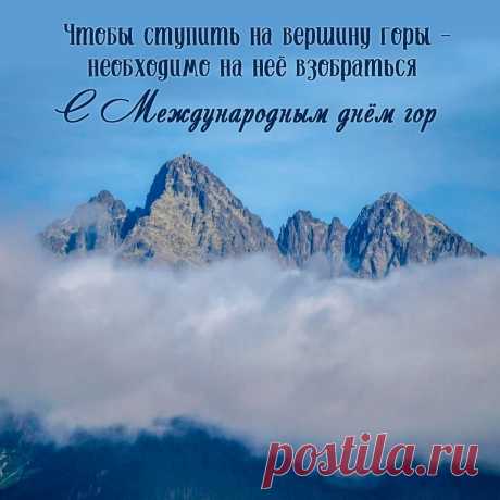 Международный день гор
Пусть вдохновляют своей красотой,
Наполняют энергией, приносят покой,
Пусть ценное дают и развиваются,
Пусть горные вершины покоряются!