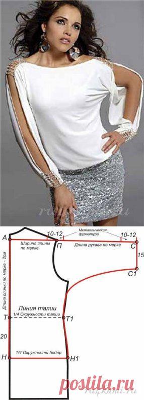 Блузка, шитье для начинающих с выкройками » Сайт "Ручками" - делаем вещи своими руками