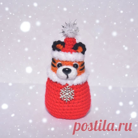 Тигрик Санта амигуруми | Амигуруми