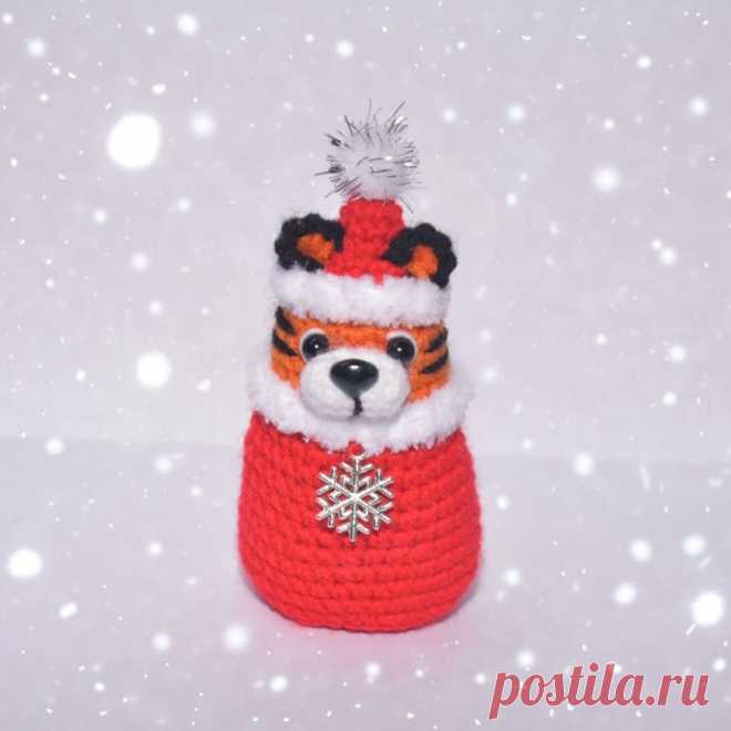 Тигрик Санта амигуруми | Амигуруми