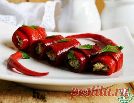 Рулетики из перца с ореховой начинкой – кулинарный рецепт
