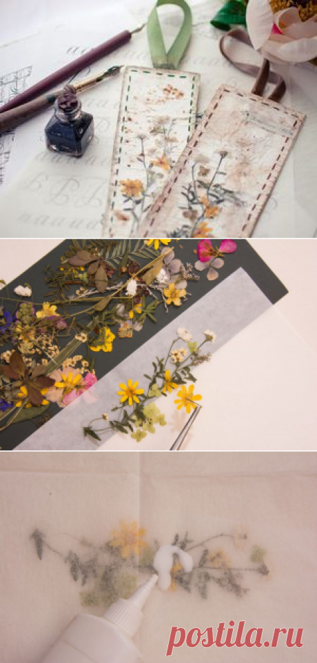 Делаем закладку-гербарий «Мгновения» - Ярмарка Мастеров - ручная работа, handmade