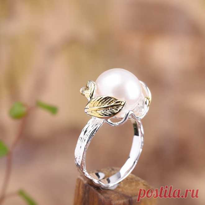 925 Sterling Silver Ring-Leaf Ring-Open Wedding Ring-Natural | Etsy