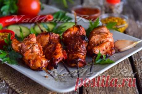 Шашлычки из курицы в духовке на шпажках, рецепт с фото