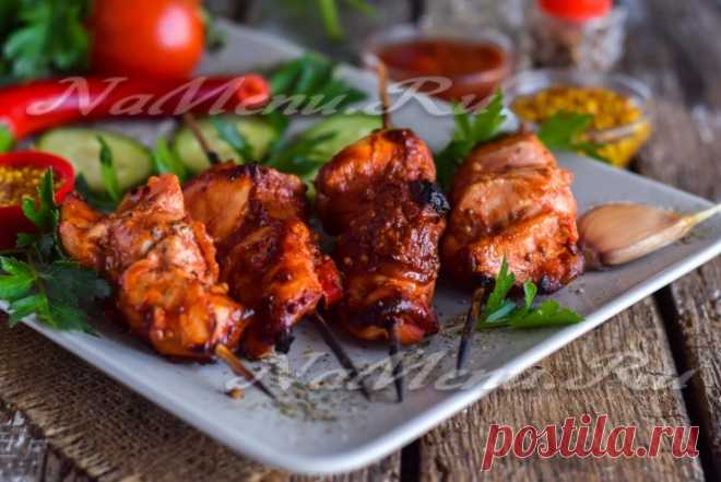 Шашлычки из курицы в духовке на шпажках, рецепт с фото