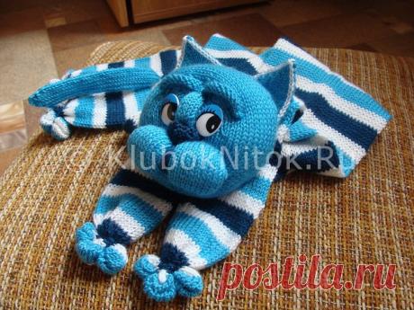 Кото-шарф | Вязание для детей | Вязание спицами и крючком. Схемы вязания.