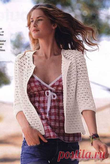Crochetemoda Blog: Crochet - Casaqueto Branco
